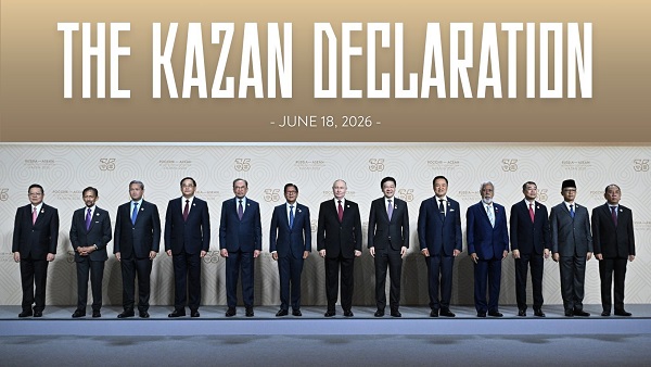 Kazan Declaration adopted at Russia-ASEAN Summit; strategic partnership further strengthened.