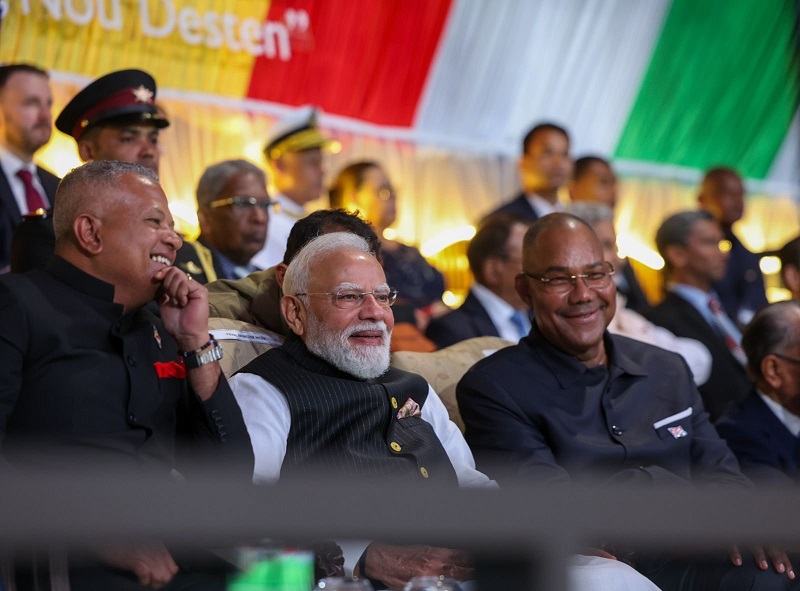 Prime Minister Modi attended the Seychelles National Day celebration.