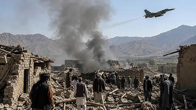 Pakistan claims that 30 were killed in an airstrike along the Afghanistan border.