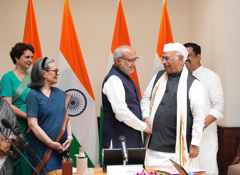 Mallikarjun Kharge takes oath as Rajya Sabha member