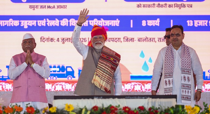 Prime Minister Modi dedicates development projects worth around ₹1.06 lakh crore in Balotra, Rajasthan