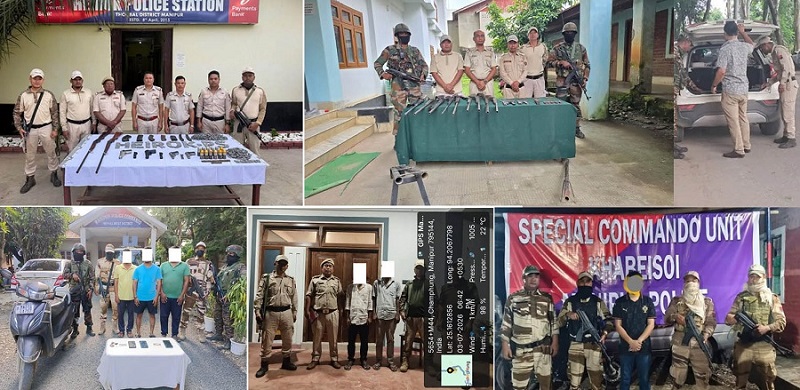 Huge cache of arms and ammunition recovered from various areas of Manipur