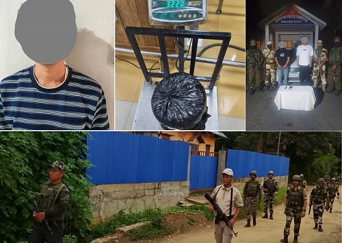 Major action by security forces in Manipur, two militant cadres arrested including ganja smuggler