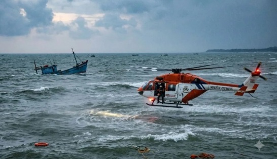 Missing trawler rescued from West Bengal, dead body of fish found; Search continues for six people