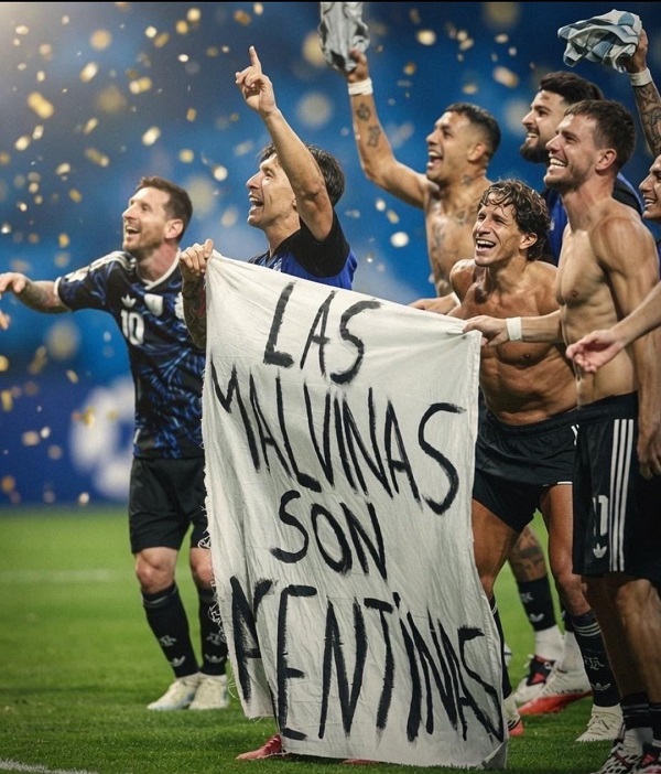 Argentina risks FIFA sanction for celebrating SF win with Falklands banner