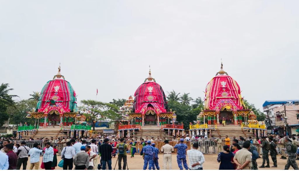 Bahuda Yatra begins in Puri; devotees enthusiastic about the return to the Shrimandir; tight security arrangements in place.