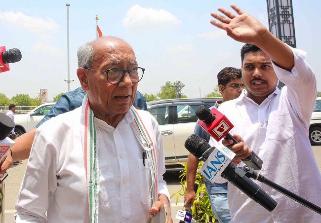 Pradhan’s resignation a victory of democracy: Digvijaya Singh