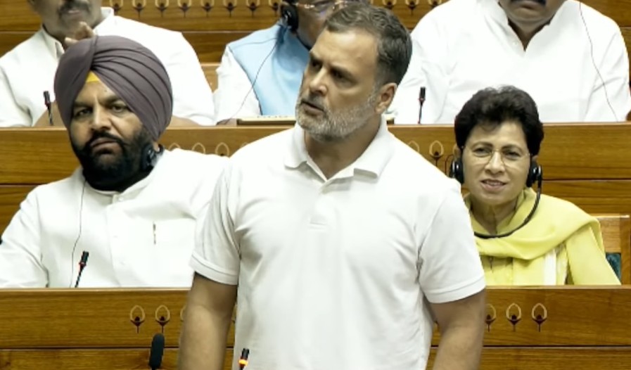 Uproar over Rahul Gandhi's remarks in Lok Sabha; Rijiju says LoP using 'unparliamentary' words