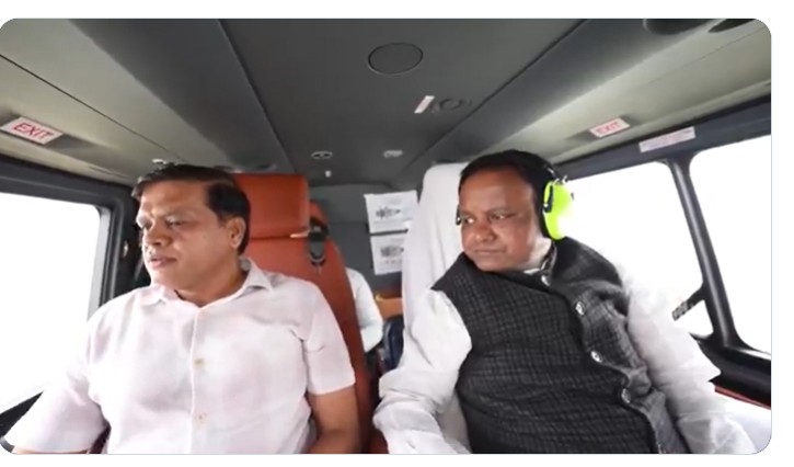 Chief Minister's aerial visit to flood-hit areas