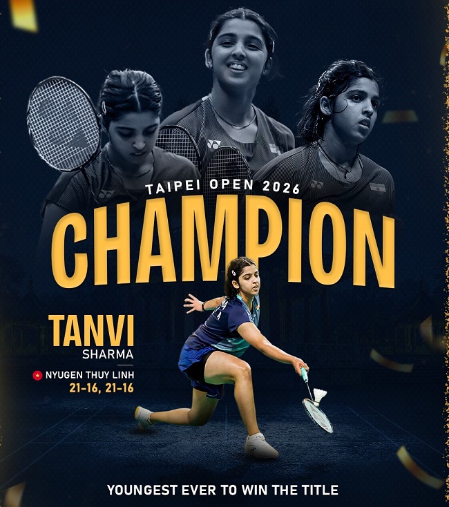 Tanvi Sharma creates history by winning the women's singles title of Taipei Open Super-300 badminton tournament