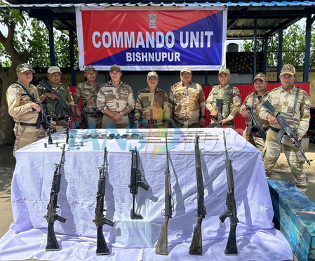 Two women among eight militants arrested in Manipur, arms and drugs seized