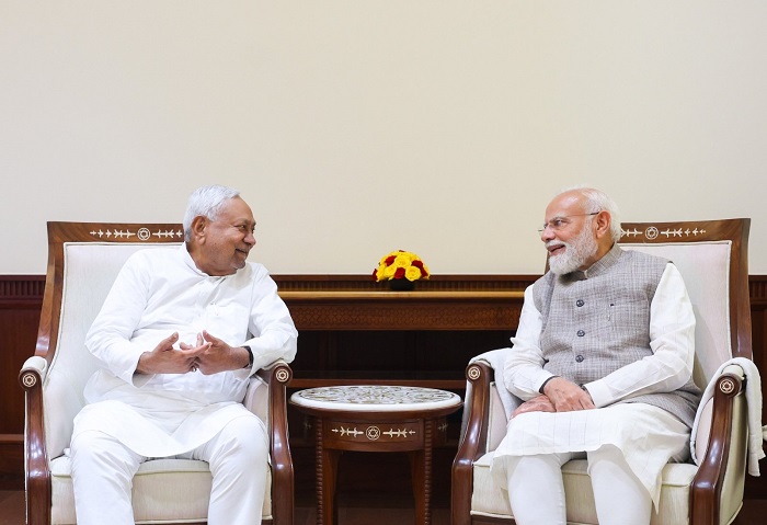 JD(U) President Nitish Kumar met Prime Minister Modi.
